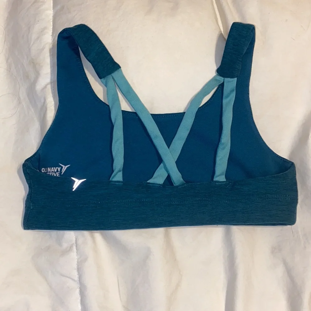 Old Navy green sports bra size small 6-7